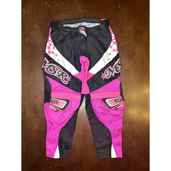 Y2K Pink Motocross ATV MSR Starlet Pants Racing Performance Gear Womens Size 7/8 - Picture 13 of 14
